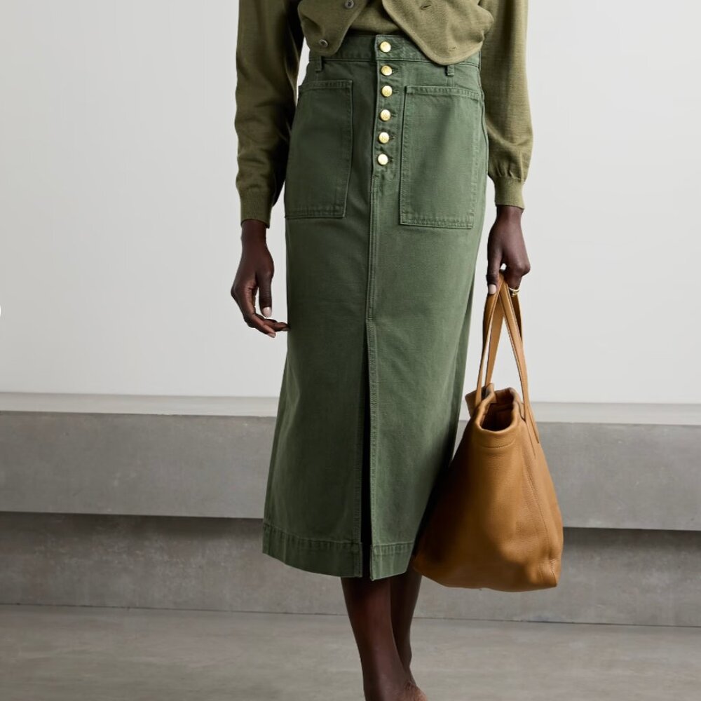 30% OFF. NEW Ulla Johnson Green denim skirt. Juniper wash.